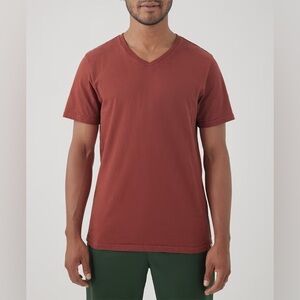 NWOT Pact Men's Organic Cotton Softspun Crewneck Tee in Walnut Heather